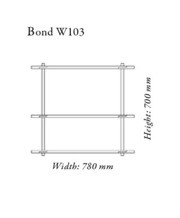 Hyllesystem Bond W103 Vegghengt