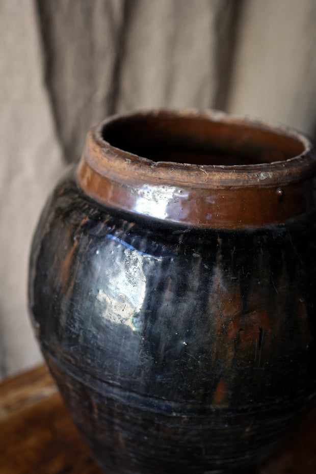 Vintage Urne Jar Black/Brown No.5
